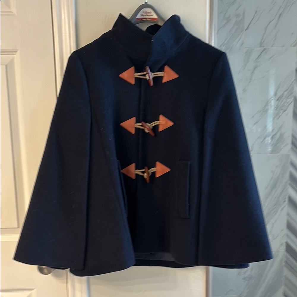 Navy Toggle Cape Coat